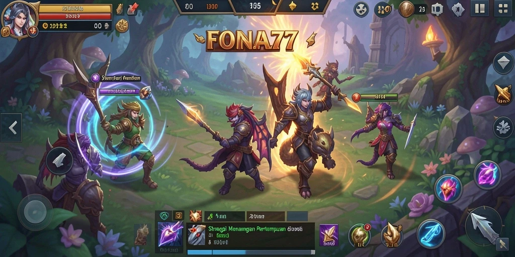 Gameplay menarik dari FIONA77 yang menampilkan pertempuran strategi.