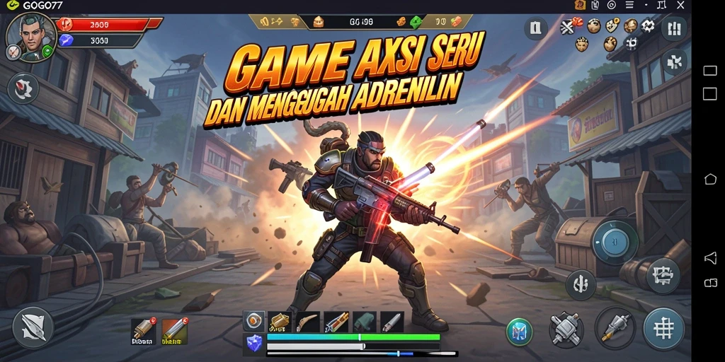 Tampilan seru gameplay GOGO77 yang penuh aksi dan tantangan.