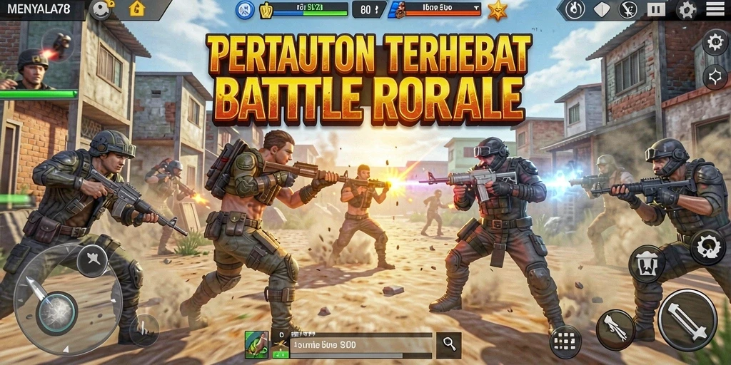 Tampilan aksi menegangkan dari MENYALA78 dalam pertempuran Battle Royale.