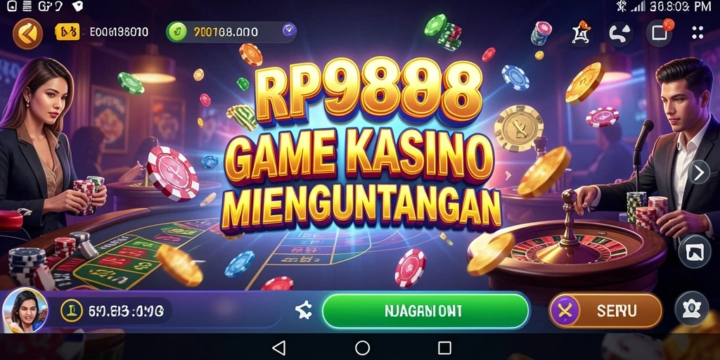 Tampilan gameplay seru dari RP8888 dalam suasana kasino.